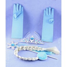  Корона,плитка,жезъл и ръкавици на Елза от замръзналото кралство